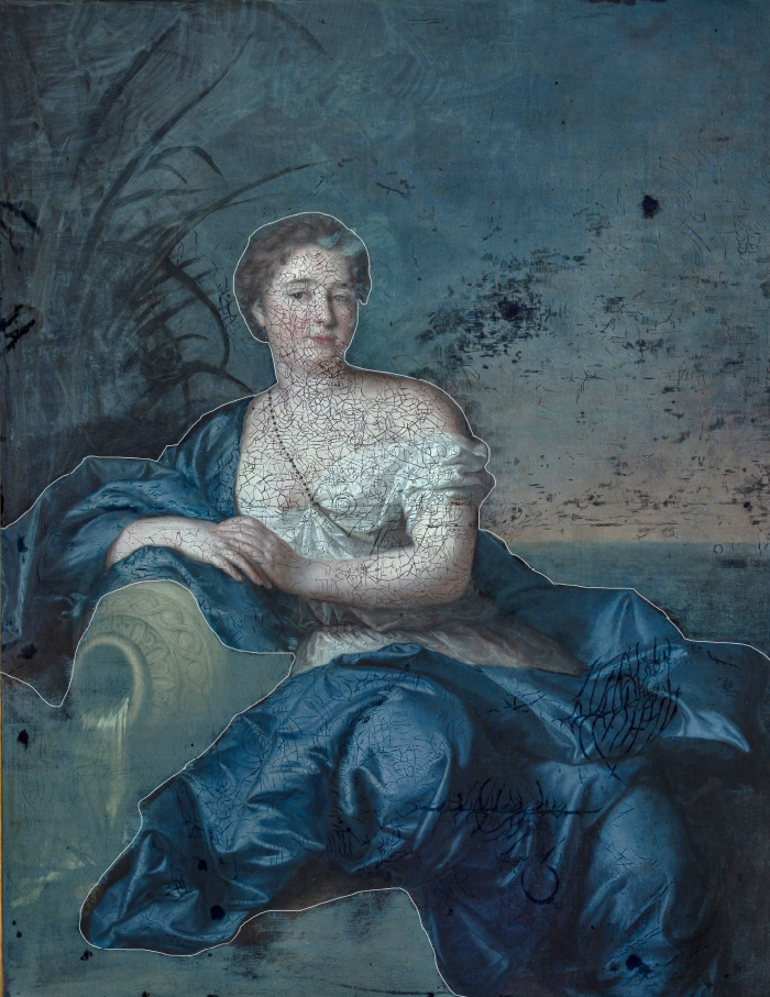 女子肖像-紫外線框