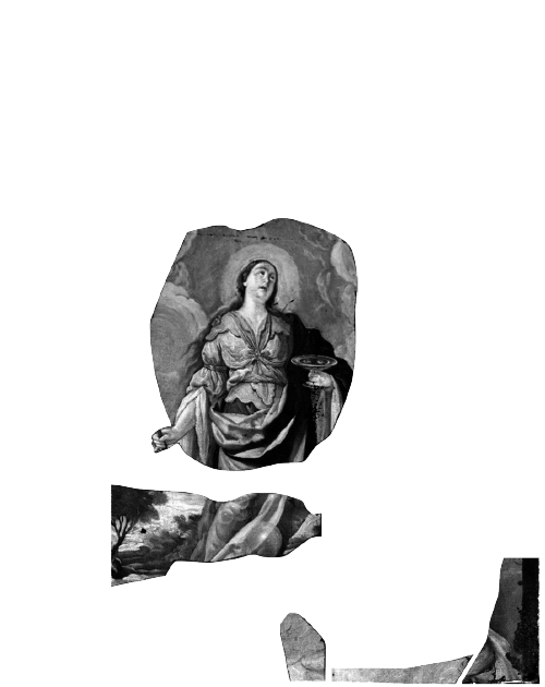 〈果實環串中的聖露西〉鉛元素分佈圖